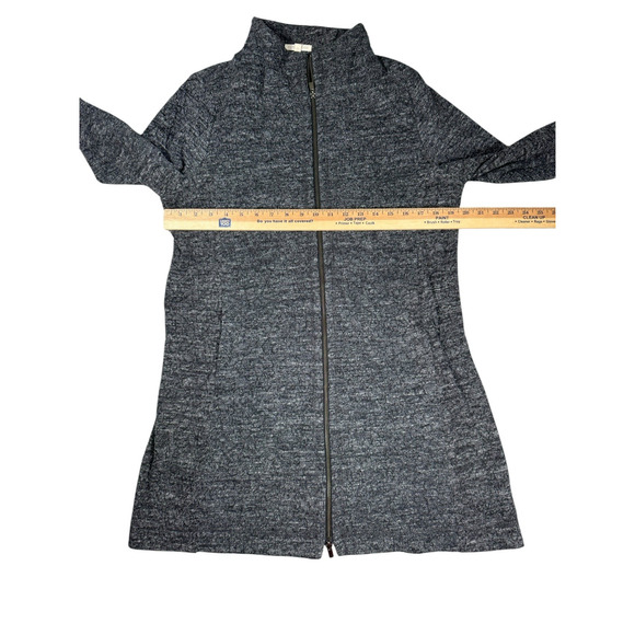 Eileen Fisher Terrazzo Stretch Ripple Mock Neck Jacket Size M Gray Textured - Picture 6 of 8